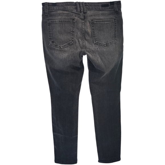 KUT Catherine Boyfriend Jeans 4 Black Wash Straight - Picture 2 of 10